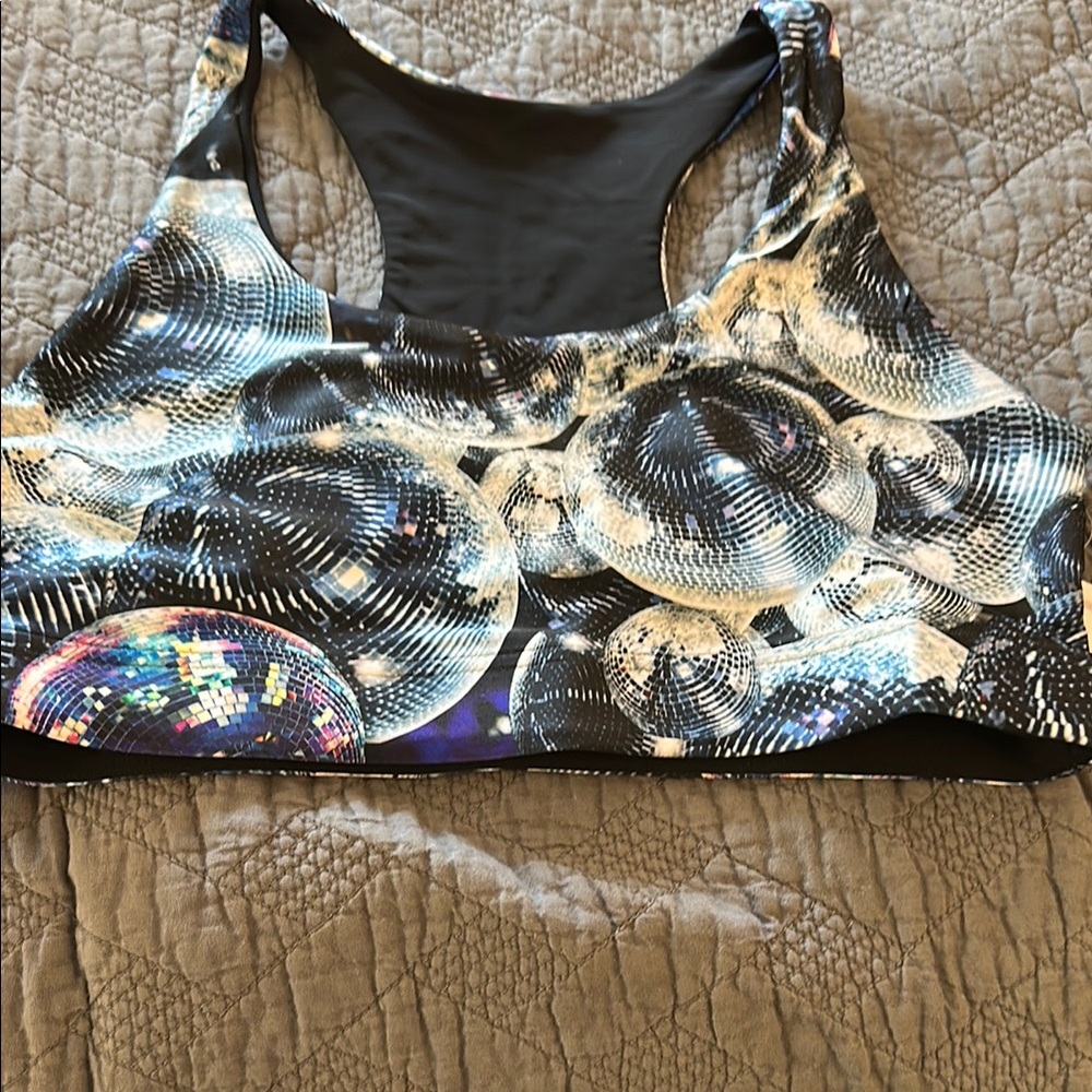 NWT TEREZ Disco Ball Print Sports Bra 
SIZE XL